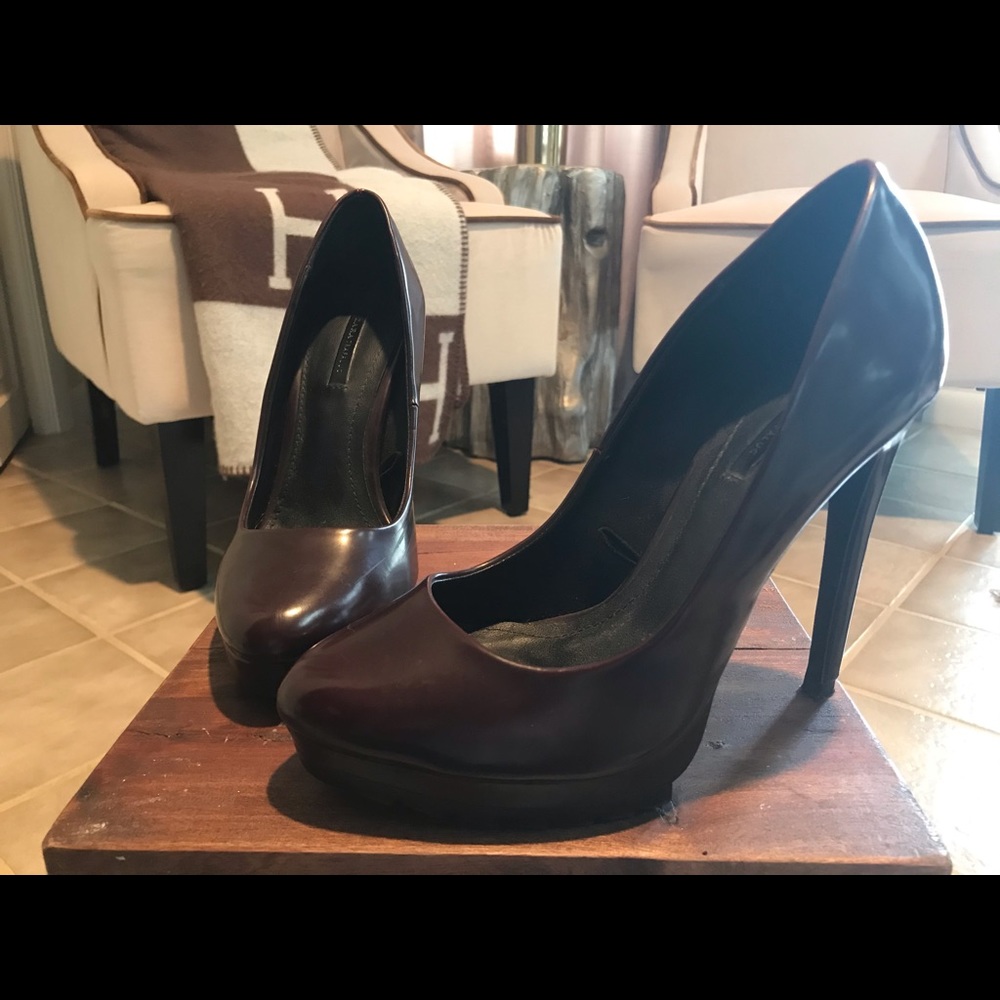 Pumps / stiletto high heel burgundy shoes